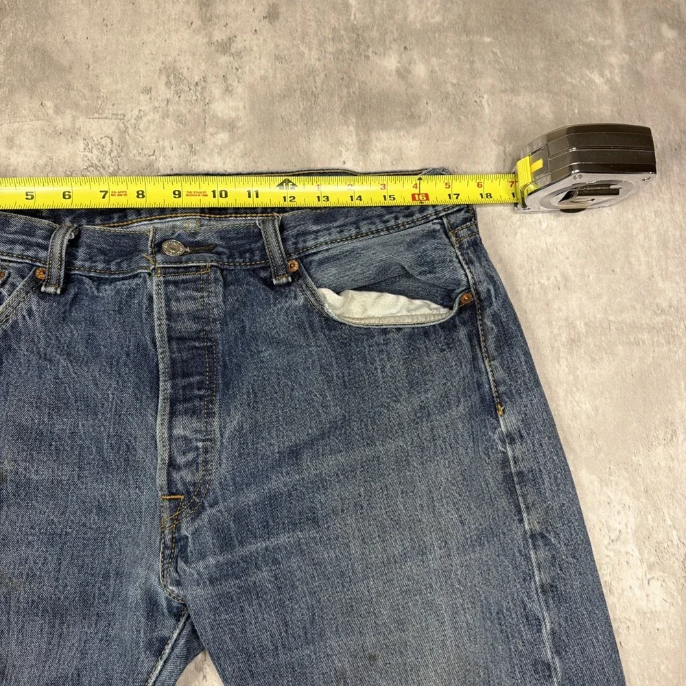 Levis 501 XX Jeans Mens 38x34 Blue Straight Leg Button Fly Denim Pants Cowboy